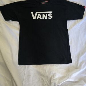 Vans Black Tee with White Logo